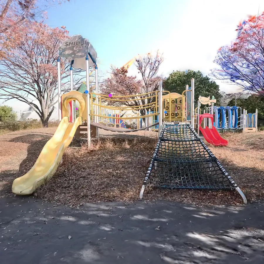 3DGSで再構成した公園の遊具の様子